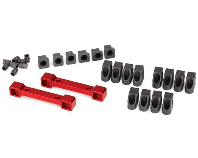 Traxxas 8334R Mounts - suspension arms - aluminum (red-anodized) (front and re (8334R)