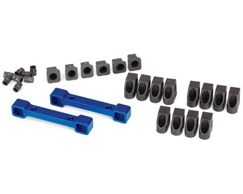 Traxxas 8334X Mounts Suspension Arms Aluminum Blue-Anodized Front and Rear (8334X)