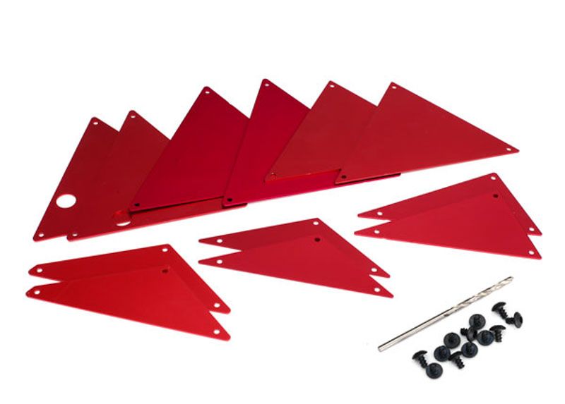 Traxxas 8434R Tube Chassis - Inner Panels (Red Aluminum) (Front ( (8434R)