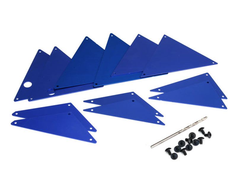 Traxxas 8434X Tube Chassis Inner Panels Blue Aluminum Front (8434X)