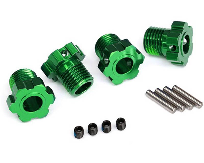 Traxxas 8654G Green-Anodized Splined 17mm Wheel Hubs Maxx E-Revo VXL 2.0 (8654G)