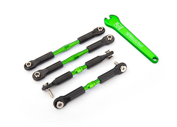 Traxxas 3741G Green Anodized Aluminum Turnbuckles 39mm with Camber Links and Rod Ends