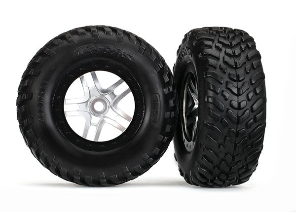 Traxxas 5975X S1 Compound Off Road Tires on Chrome Wheels for Slayer Pro