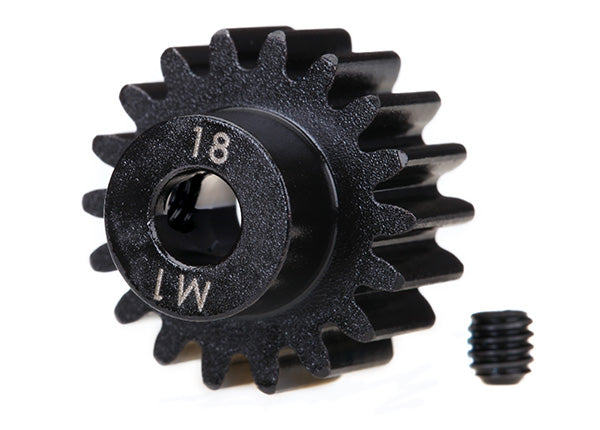 Traxxas 6491R 18T Pinion Gear Mod 1 Metric Pitch fits 5mm Shaft