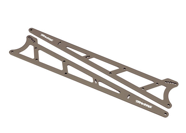 Traxxas 9462 Charcoal Gray Aluminum Wheelie Bar Side Plates for Drag Slash