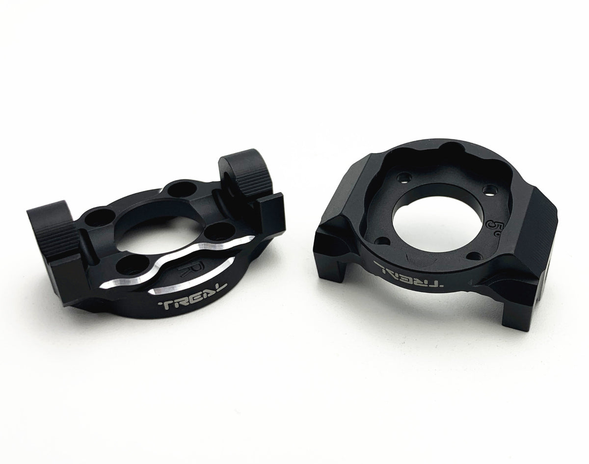 Treal Hobby (X002RMMEE0H) Black Aluminum Front 5 Degree C Hub Spindles for LMT