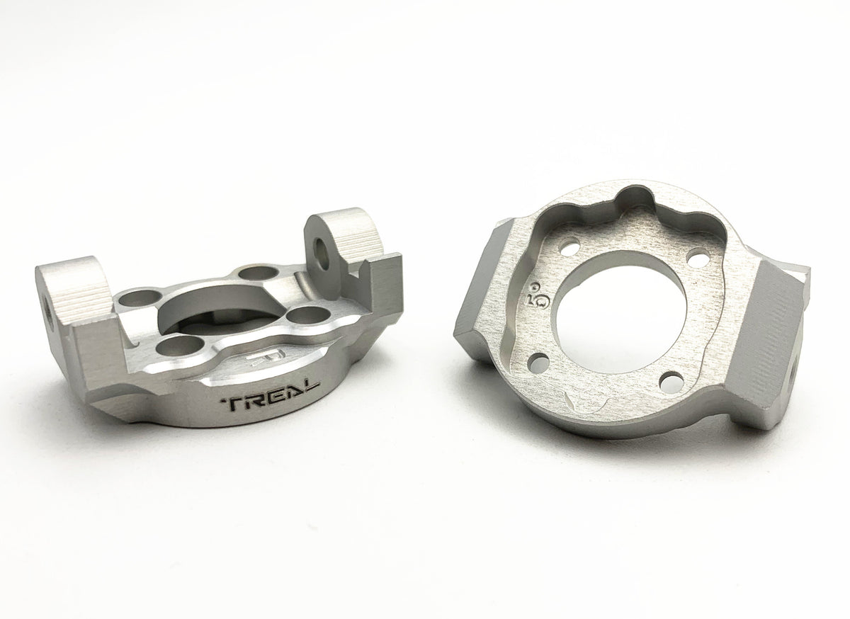 Treal Hobby (X002RMPRAD) Silver Aluminum Front 5 Degree C Hub Spindles for LMT