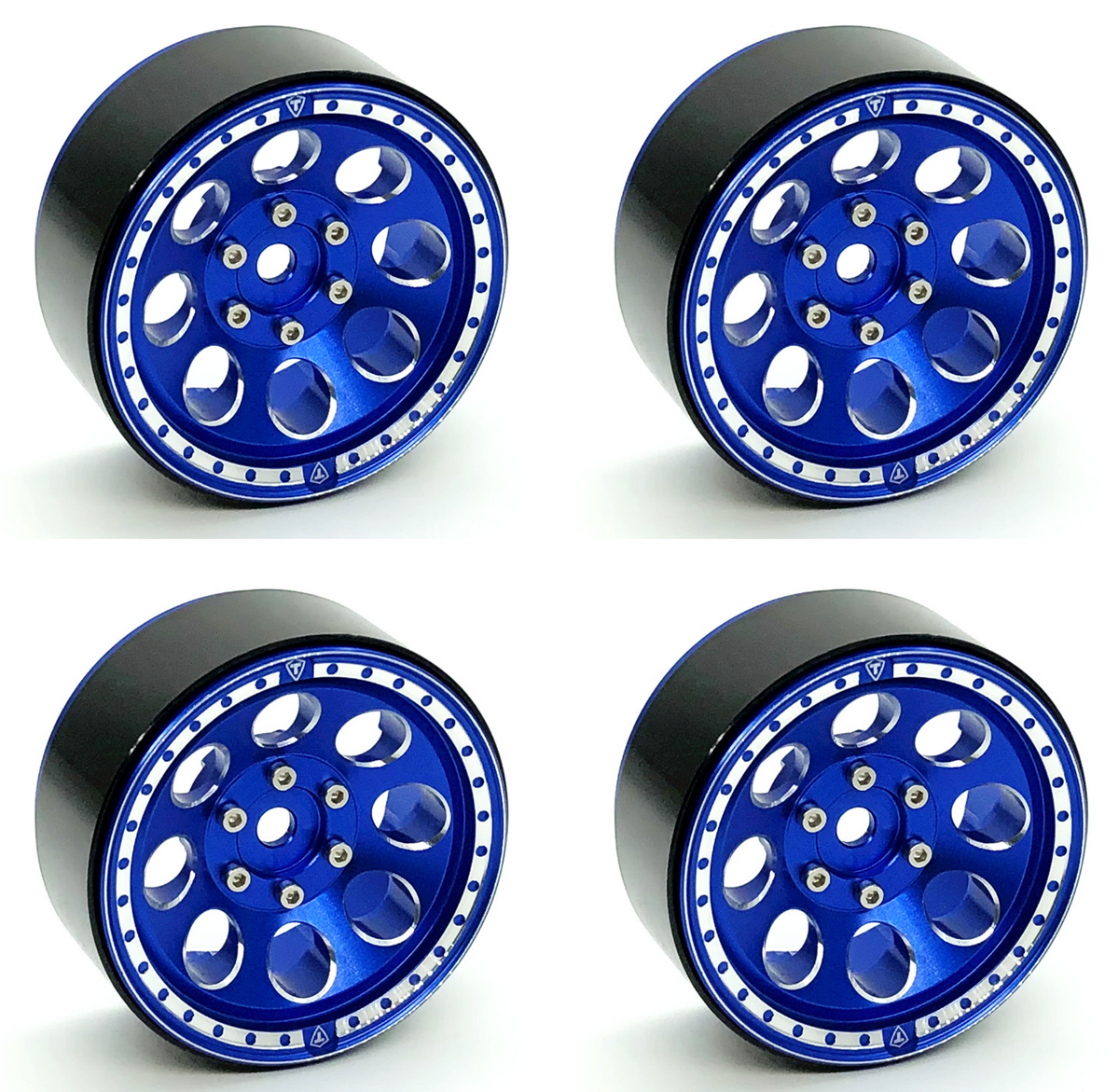 Treal Hobby (X0030D3YZX) 1.9" Blue Beadlock Wheels Type F 8 Hole