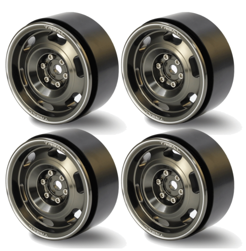 Treal Hobby (X0030DEJAH) 1.9" Gray Beadlock Wheels Type G Slots