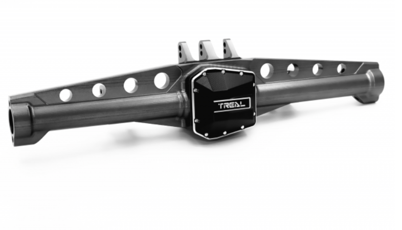 Treal Hobby (X0032AMT23) Titanium Colored Aluminum Rear Axle Housing for SCX6