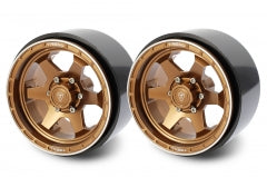 Treal Hobby (X0033AMKF3) Bronze 2.9" CNC Machined Beadlock Wheels for SCX6