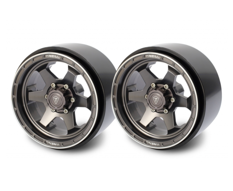 Treal Hobby (X0033AMNH3) Titanium 2.9" CNC Machined Beadlock Wheels for SCX6