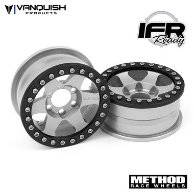 Vanquish Products VPS07764 Method 1.9 Beadlock Race Wheel 310 Clear Anodized Aluminum