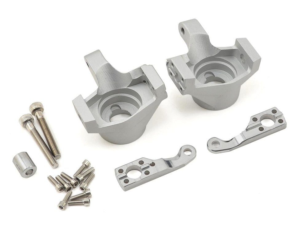 Vanquish VPS02901 Silver Aluminum Steering Knuckles for Axial SCX10 II