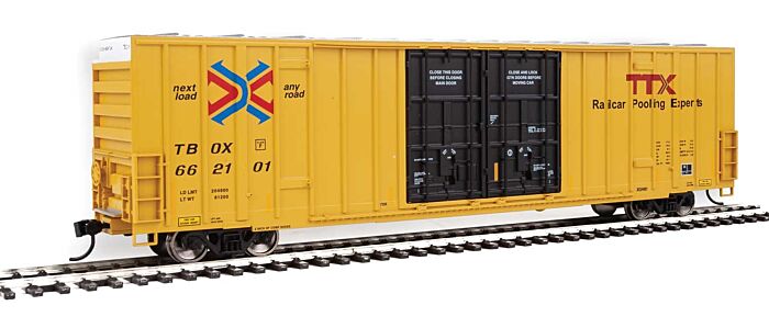 Walthers 910-2976 HO Scale 60' High Cube Plate F Boxcar TTX TBOX 662101