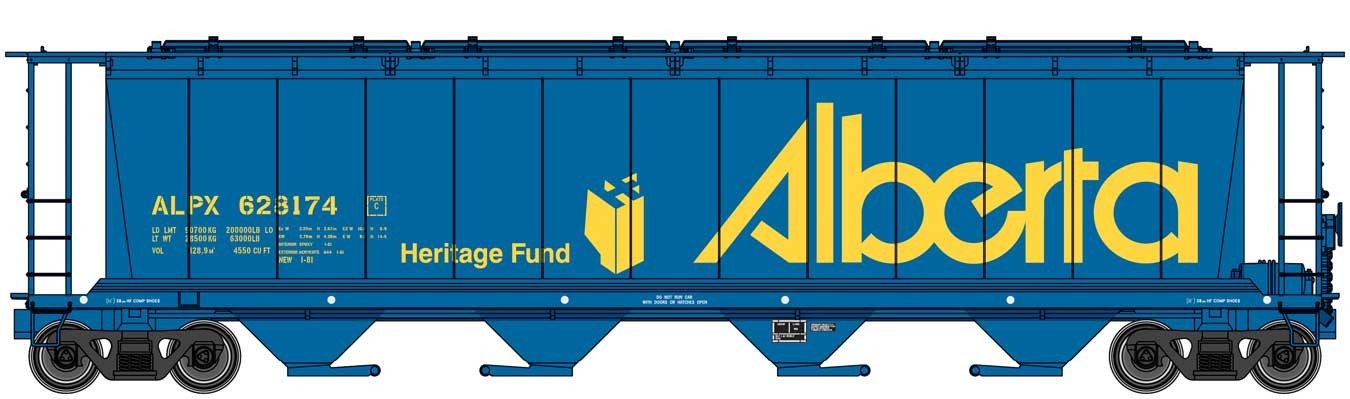 Walthers 910-7807 HO 59' Cylindrical Hopper Alberta ALPX 628267