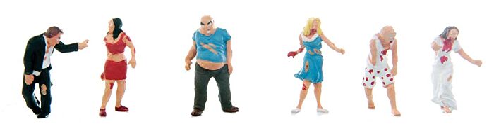 Walthers 949-6080 HO Scale Zombies Figures