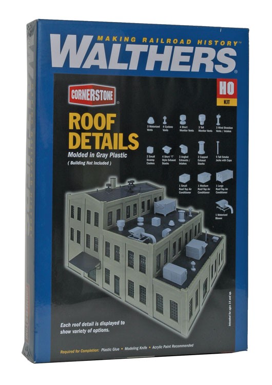 Walthers Cornerstone 933-3733 HO Scale Roof Top Details Kit