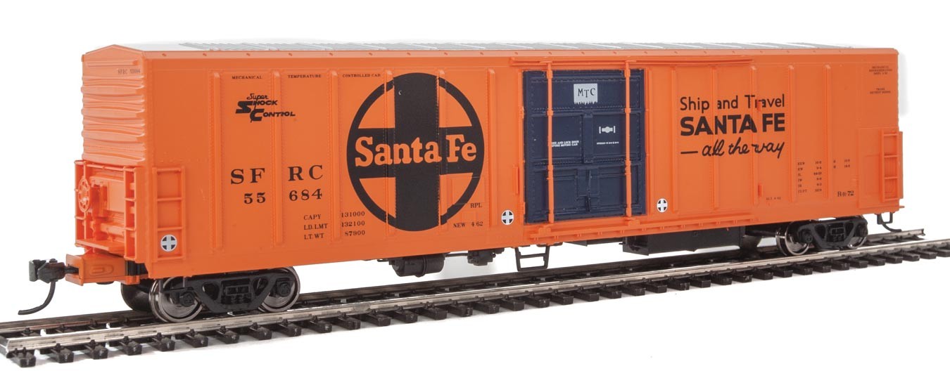Walthers Mainline 910-3939 HO Scale 57' Mechanical Reefer "MTC" Santa Fe SFRC 55684