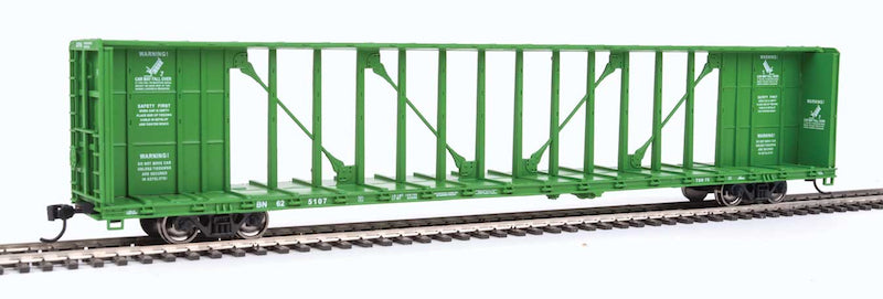 Walthers Mainline 910-4840 HO Scale 72' Centerbeam Flatcar Burlington Northern BN 625107