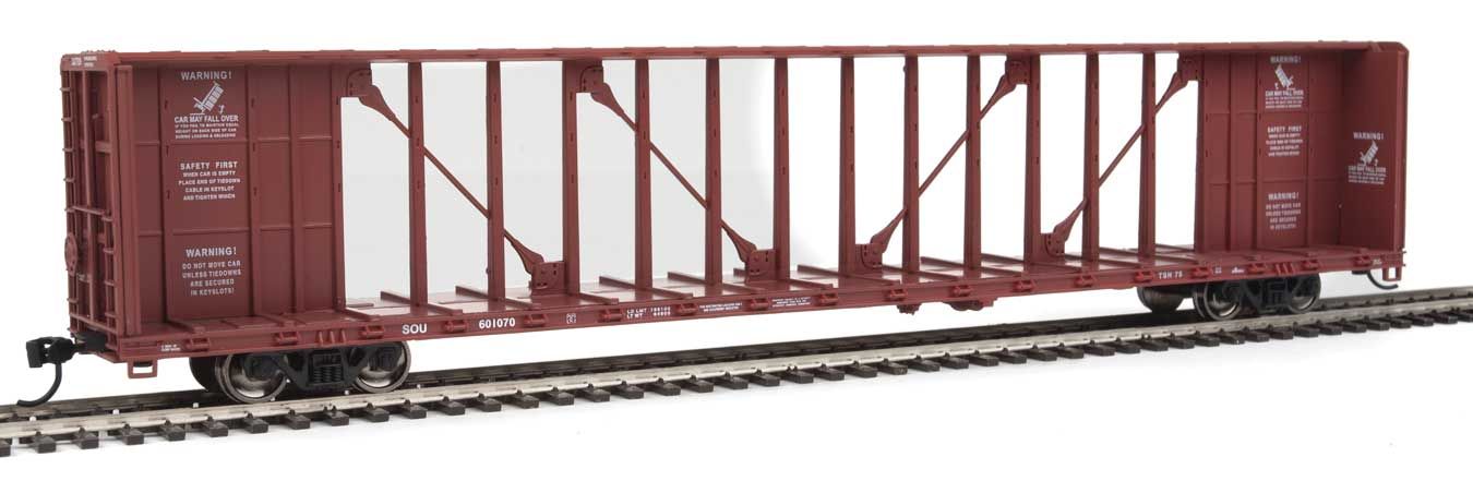 Walthers Mainline 910-4855 HO Scale 72' Centerbeam Flatcar Southern 601120