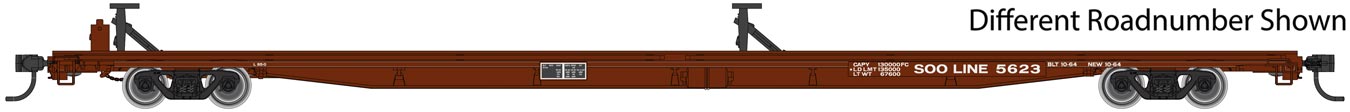 Walthers Mainline 910-5494 HO Scale G85 85' Flatcar SOO Line 5661