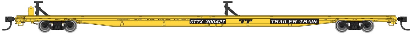 Walthers Mainline 910-5503 HO Scale G85 85' Flatcar Trailer Train GTTX 300427