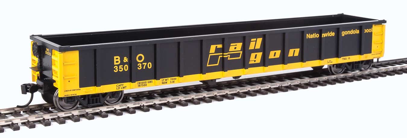 Walthers MainLine 910-6203 53'Gondola ex-Railgon Chessie System B&O 350370