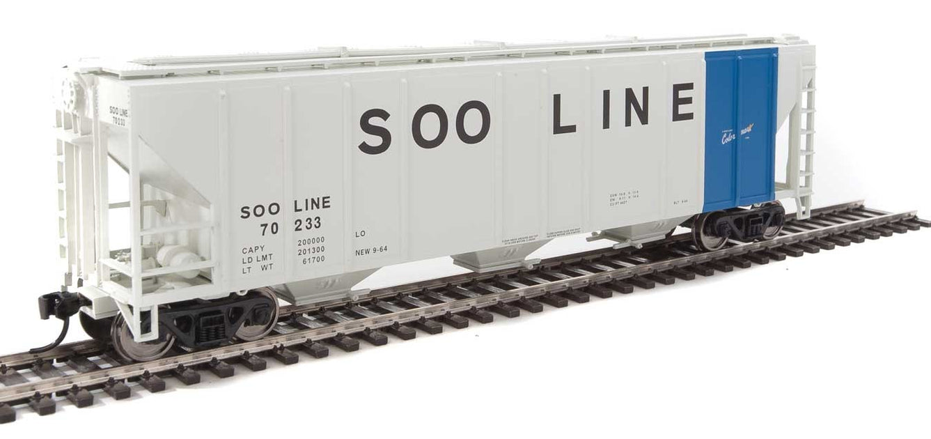 Walthers Mainline 910-7477 HO Scale 50' PS-2 CD 4427 Covered Hopper SOO Line 70233