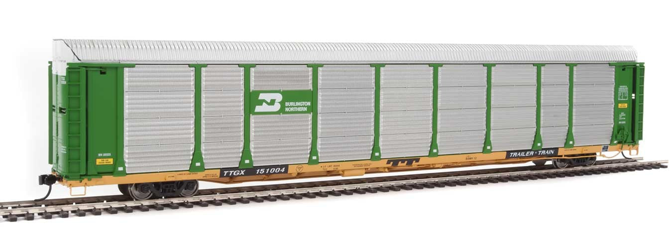 Walthers Proto 920-101326 HO Scale 89' Bi-level Auto Carrier Burlington Northern BN TTGX 151004
