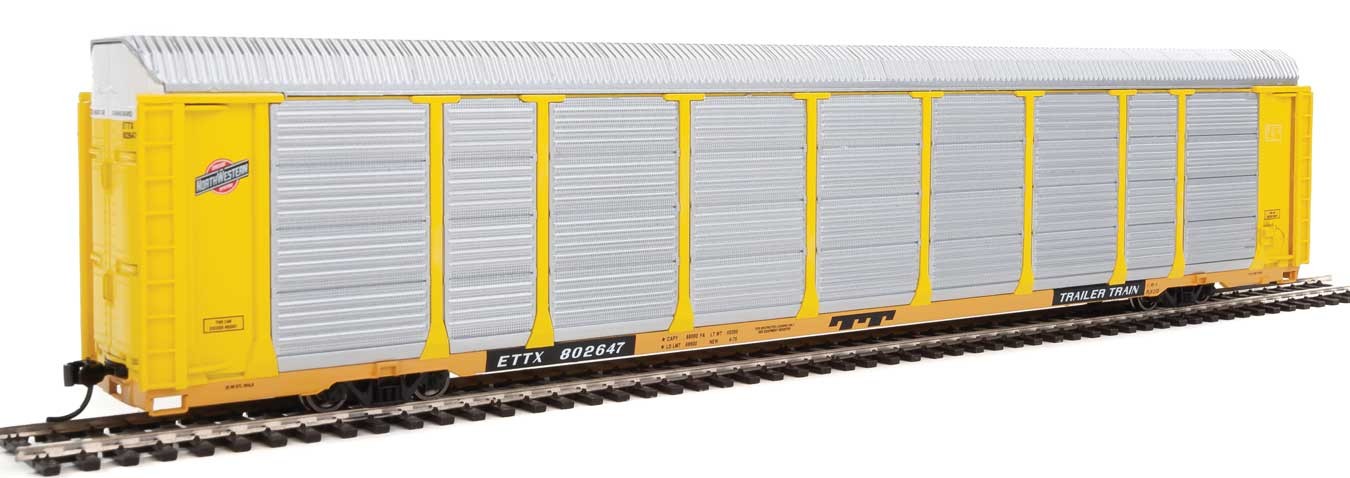 Walthers Proto 920-101420 HO Scale 89' Tri-level Auto Carrier Chicago NorthWestern CNW ETTX 802647