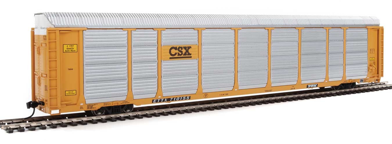 Walthers Proto 920-101421 HO Scale 89' Tri-level Auto Carrier CSX ETTX 710155