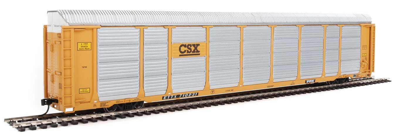 Walthers Proto 920-101423 HO Scale 89' Tri-level Auto Carrier CSX ETTX 710231