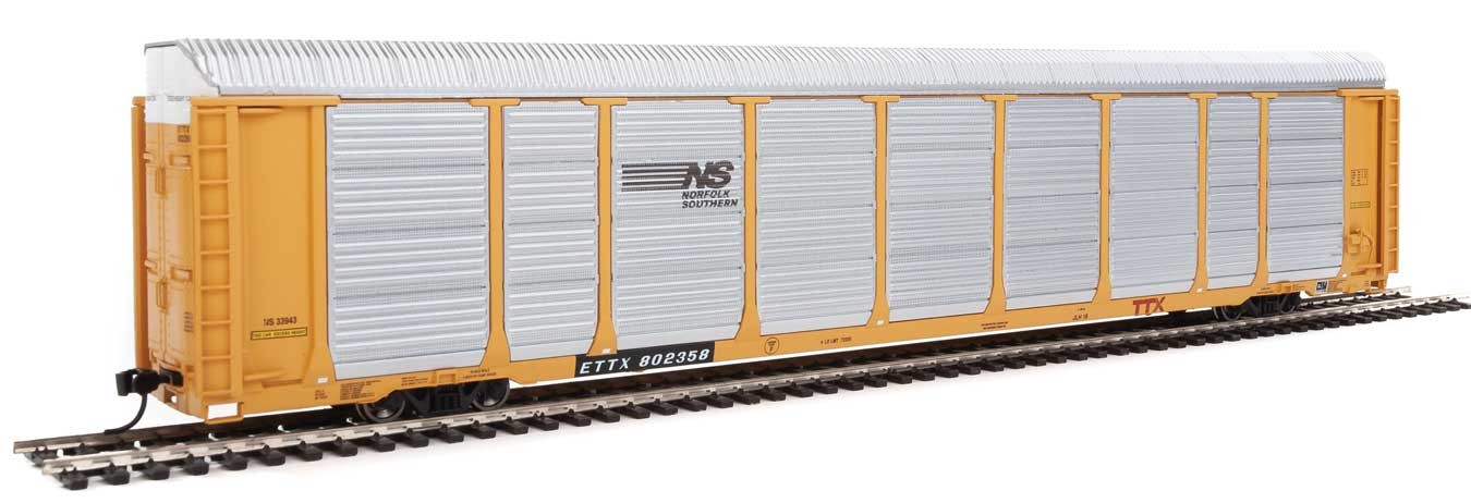 Walthers Proto 920-101427 HO Scale 89' Tri-level Auto Carrier Norfolk Southern NS ETTX 802358