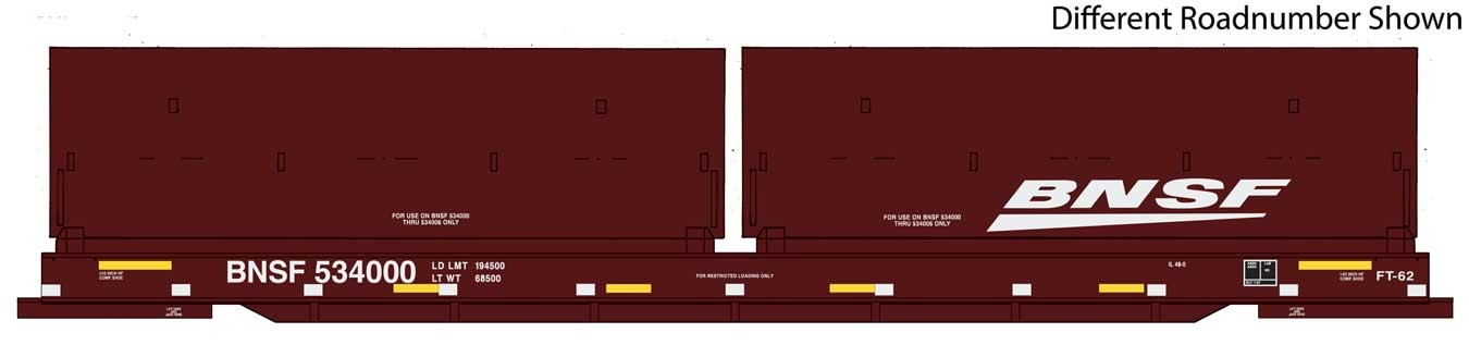 Walthers Proto 920-105238 HO Scale 50' Evans Cushion Coil Car BNSF 534004