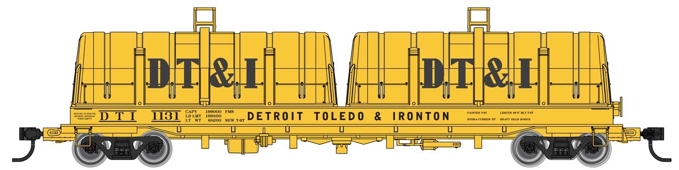 Walthers Proto 920-105245 HO Scale 50' Evans Cushion Coil Car Detroit Toledo & Ironton DT&I 1131