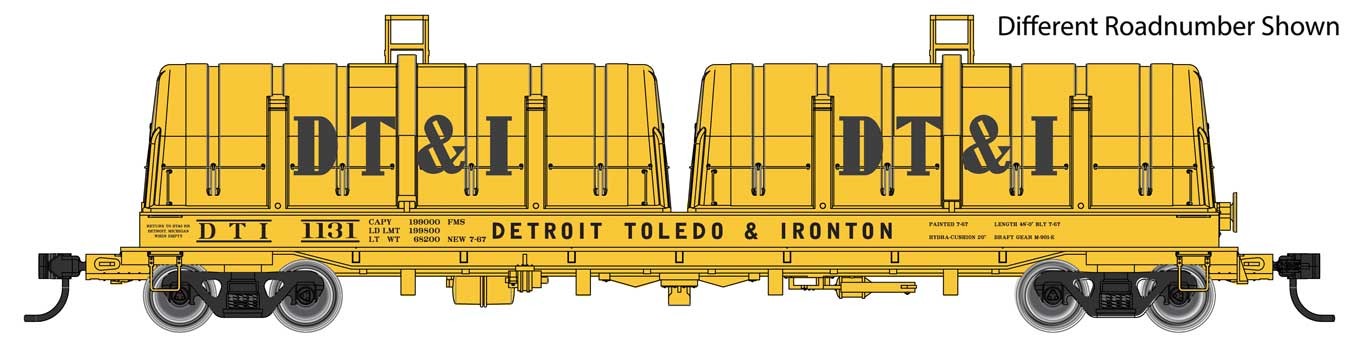 Walthers Proto 920-105247 HO Scale 50' Evans Cushion Coil Car Detroit Toledo & Ironton DT&I 1165