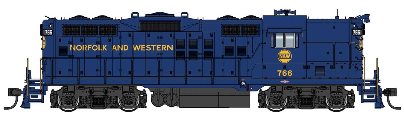 Walthers Proto 920-42706 HO Scale EMD GP9 Phase II Norfolk & Western N&W 767 DCC Sound