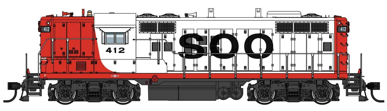 Walthers Proto 920-49710 HO Scale EMD GP9 Phase II SOO Line 2412