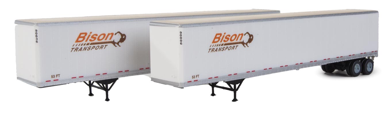 Walthers SceneMaster 949-2461 HO Scale 53' Stoughton Trailer Bison Transport
