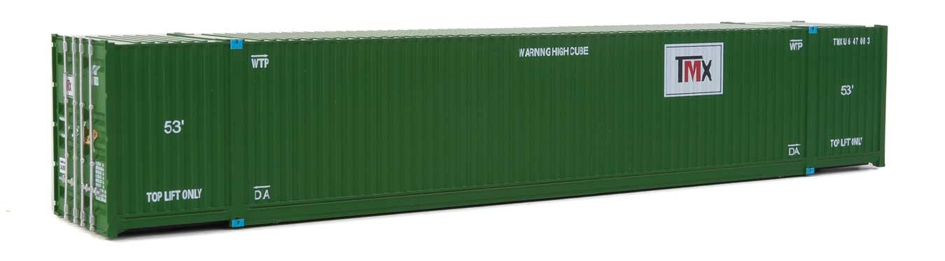 Walthers SceneMaster 949-8539 HO Scale 53' Singamas Corrugated Container Green TMX TMXU