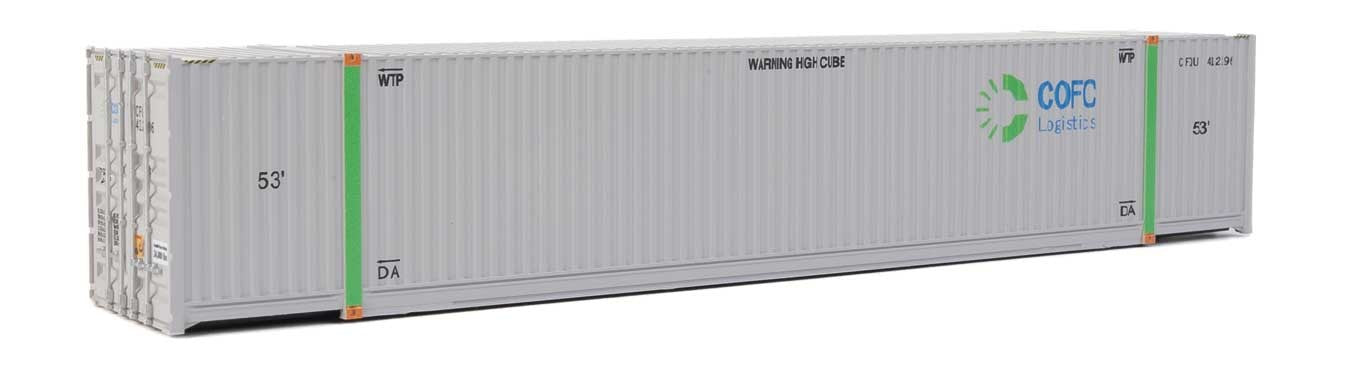 Walthers SceneMaster 949-8540 HO Scale 53' Singamas Corrugated Container Green COFC Logistics CFQU