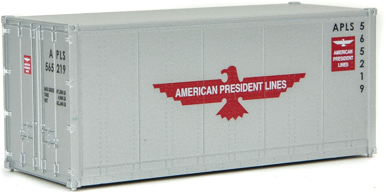 Walthers SceneMaster 949-8651 HO Scale 20' Smooth Container American Presidential Lines APLZ