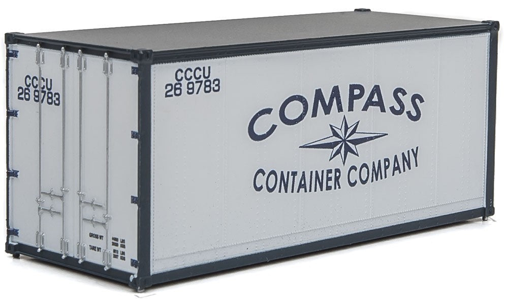 Walthers SceneMaster 949-8664 HO Scale 20' Smooth Side Container Compass Container Company CCCU